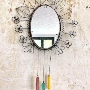 Ovale à feuilles et pampilles - Non disponible-possibilité commande