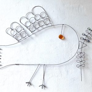 Colombe oeil caramel