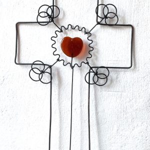 Croix longue caramel